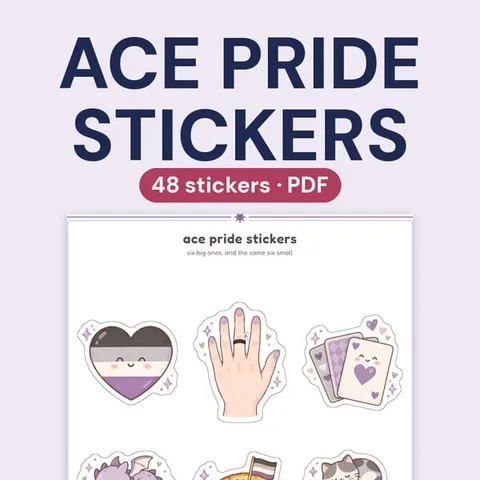 the ace pride stickers, the cover