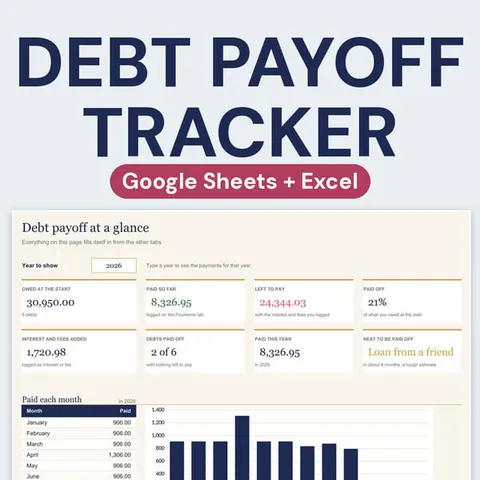 the debt payoff tracker, the cover