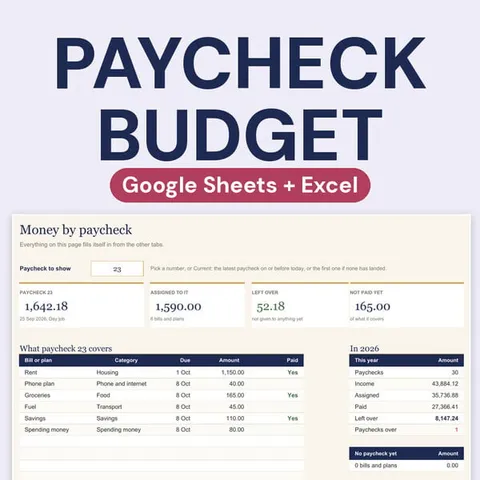 the paycheck budget, the cover