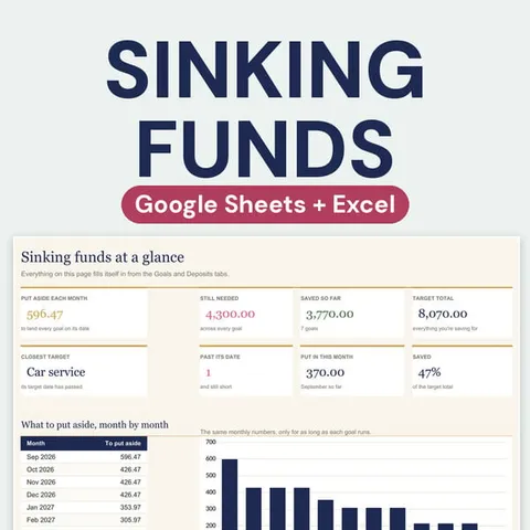 the sinking funds tracker, the cover